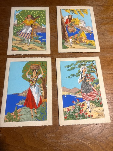 Lotti cartoline donne in - 4,
