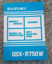 SUZUKI GSXR 750 W (Water cooled) 92 OWNER'S MANUAL 99011-07F50-18R
