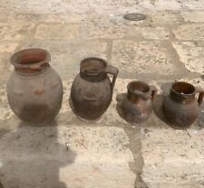 Antica pignatta casseruola caldea pentola tegame in terracotta  argilla smaltata