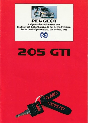 Brochure peugeot 205 - brochure, 1987