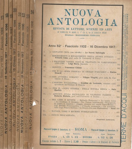 Nuova antologia 1917 - ., rivista