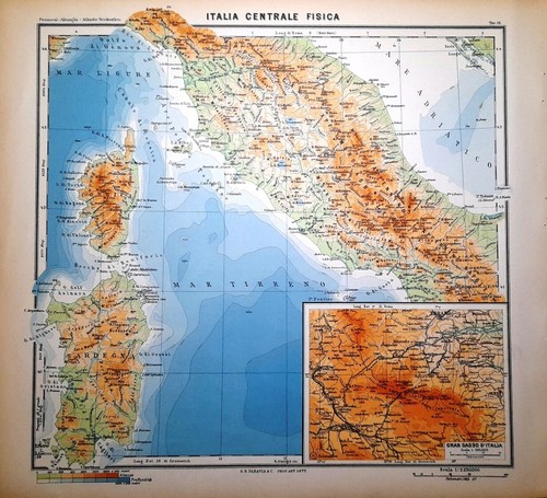 Carta geografica antica italia - carta,