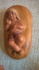 STATUA GESU BAMBINO PRESEPE PERUVIANA REALIZZATA A MANO 14,5X8X5H CM 