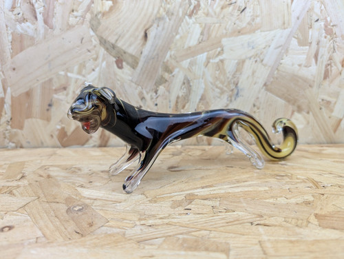 Statuina gatto tigre murano - di,