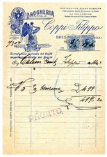 1920 BRESCIA Drogheria torrefazione Filippo COPPI Ricevuta