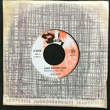 DALIDA CIAO AMORE CIAO 45tours JUKE BOX 1967 Quasi neuf