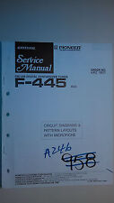Pioneer f-445 manuale di