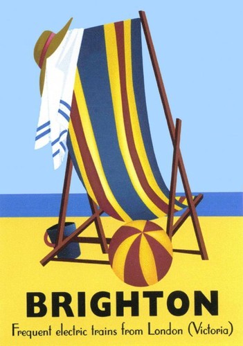 Poster turismo sedia sdraio - turismo,