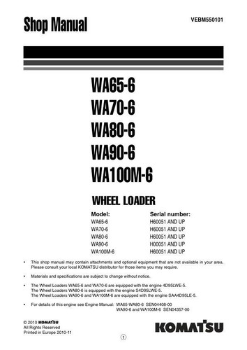 Komatsu wa65 wa70 6 - komatsu, wa65-6,