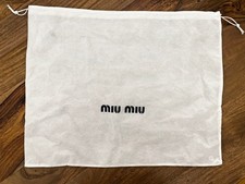 dust bag MIU MIU 45x35 cm. - in polypropylene Bianco 100% - NO COTONE 100%