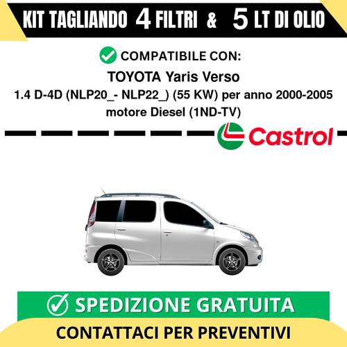 Tagliando per toyota yaris - per,