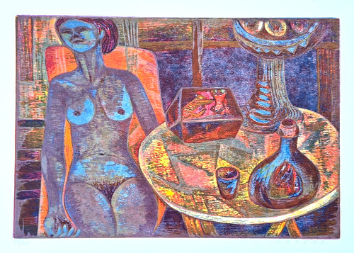 Esteban fekete xilografia - fekete,,