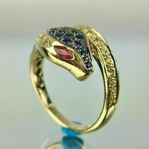 Anello serpente taglio tondo