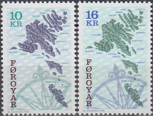 Mappa faroe defins 1996 mnh - mappa,