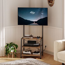 HOOBRO Supporto TV Mobile TV con Prese Tavolo TV Mensola TV 