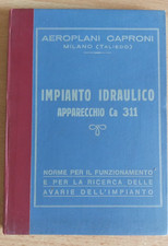 AERONAUTICA AVIAZIONE MANUALE IMPIANTO IDRAULICO CAPRONI CA 311  ANNO 1939