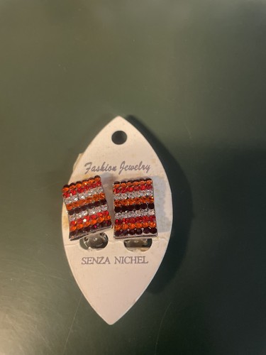 Orecchini clip strass - , rossi