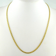 CATENA ORO 18 KT GROUMETTE CATENINA DONNA DOPPIA MAGLIA GIROCOLLO GIALLO 40,5 CM