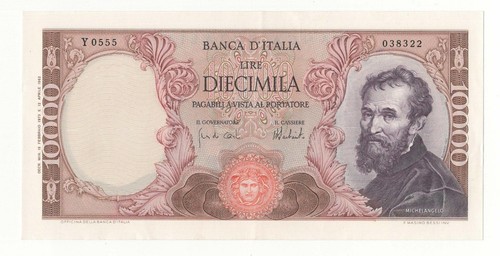 10000 lire michelangelo - 10000,
