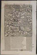 ÆNEAS & KING EVANDER MEETING ITALIA 1520ca VIRGILIO MARO INSOLITA STAMPA ANTICA