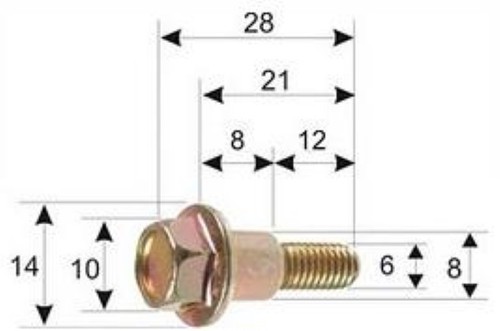 Bullone coperchio testa motore