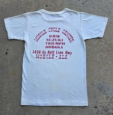T-shirt centro ciclo mobile vintage anni 70 BMW Suzuki Hodaka Alabama