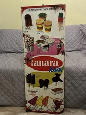 insegna tabella LATTA GELATI TANARA prezzi LIRE bar anni 80 VINTAGE DESIGN
