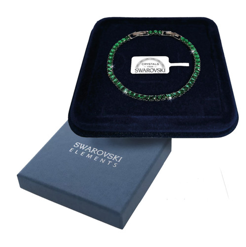Bracciale tennis verde - bracciale,