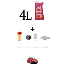 HOFFCAR Kit tagliando 4 FILTRI e 4L OLIO per Renault Twingo II 1.2 43kw Dal 2007
