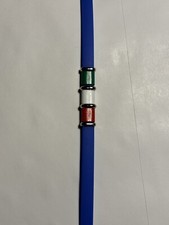 Bracciale,braccialetto Blu Bandiera Tricolore-in Caucciù e Fermaglio Metallo
