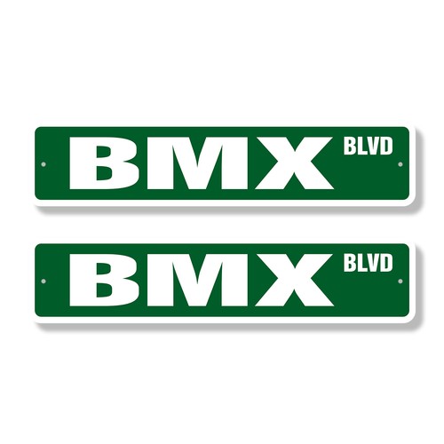 Cartello stradale bmx - cartello,