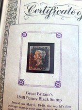 Penny Black Stamp - Certified