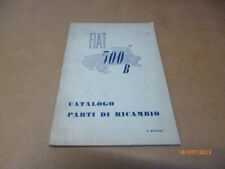 CATALOGO RICAMBI "ORIGINALE" FIAT 500 B TOPOLINO