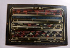 SCALA PARLANTE ORIGINALE PER APPARECCHIO RADIO VINTAGE PHONOLA - (ELE_902)