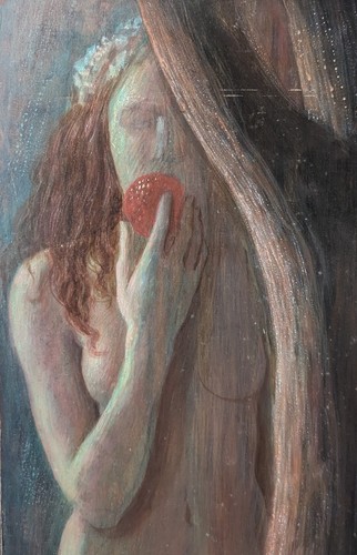 Adamo eva olio su - ed, tavola