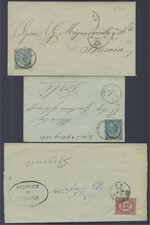 Buste e piego viaggiate Regno Vitt. Emanuele II.