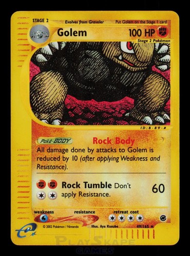Pokemon card golem 165 - pokemon,