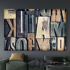 Letter Astratto Quadro su Tel
