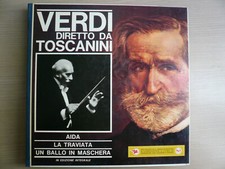 Verdi diretto da Toscanini, Aida, Traviata, Un ballo in maschera, 8 lp