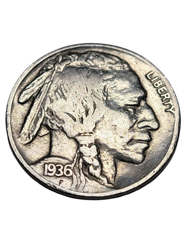 1936 buffalo nickel us - buffalo,