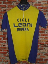 EROICA MAGLIA SHIRT MAILLOT BICI CICLISMO VINTAGE 70'S MODENA 50% LANA RICAMATA
