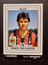 CARTOLINA MARCO VAN BASTEN CON MAGLIA MILAN LA GAZZETTA DELLO SPORT PANINI