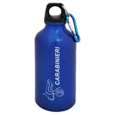 BORRACCIA CARABINIERI WATERPROOF 400ML CON MOSCHETTONE COLORE ARGENTO