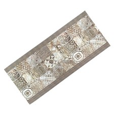 Tappeto Runner Maiolica Beige Antiscivolo – Passatoia Cucina Neutra PVC Lavabile