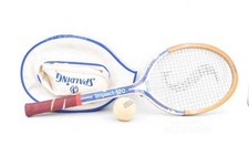 Racchetta Da Tennis In Legno Spalding Bianca Impact-120 Con Custodia + Pallina