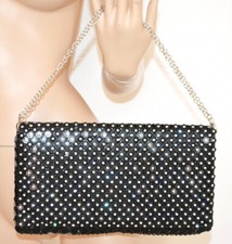 Borsello nero strass donna