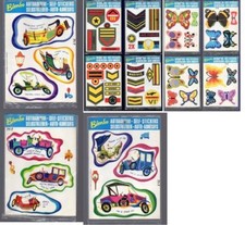 ADESIVI VINTAGE vari soggetti ancora imbustati - lotto 16 bustine 