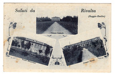 Cartolina - Rivalta - Scuole, Palazzo Ducale, Villa Corbelli - Reggio Emilia