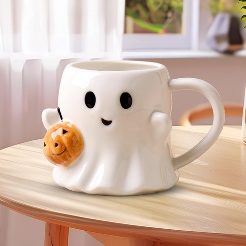 Halloween ghost coffee - coffee, mug