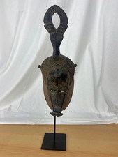 Maschera Africa maschera legno Baule tronco Costa d'Avorio antica originale intagliata a mano